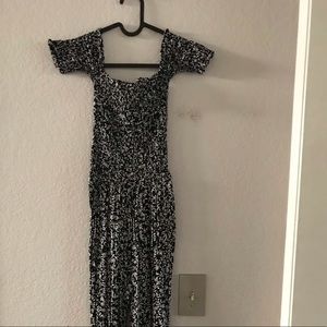 Off-the-Shoulder Flare Pant Jumpsuit